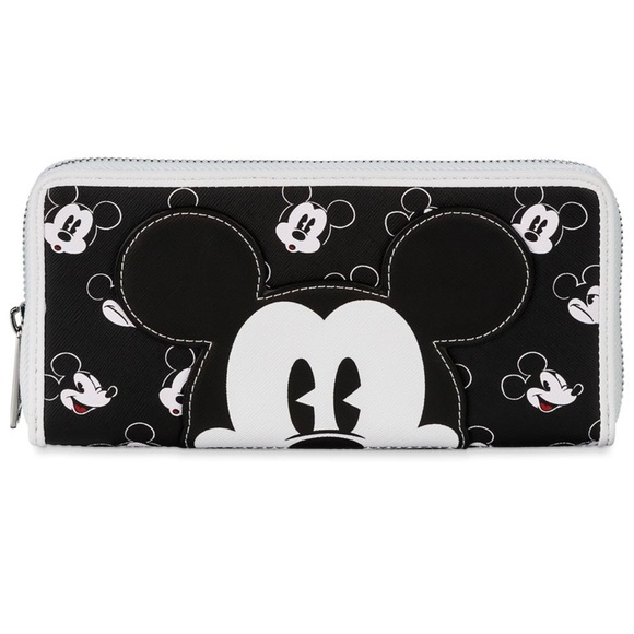 Loungefly Handbags - Loungefly Disney Parks Mickey Mouse Black and White Wallet
